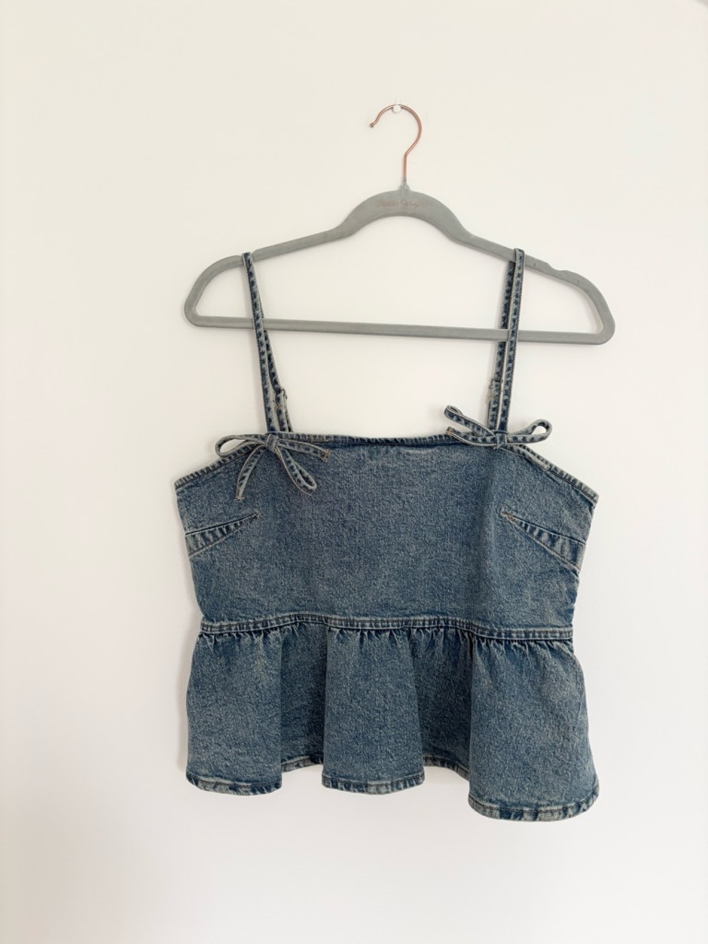 Wild Fable Denim Peplum Top